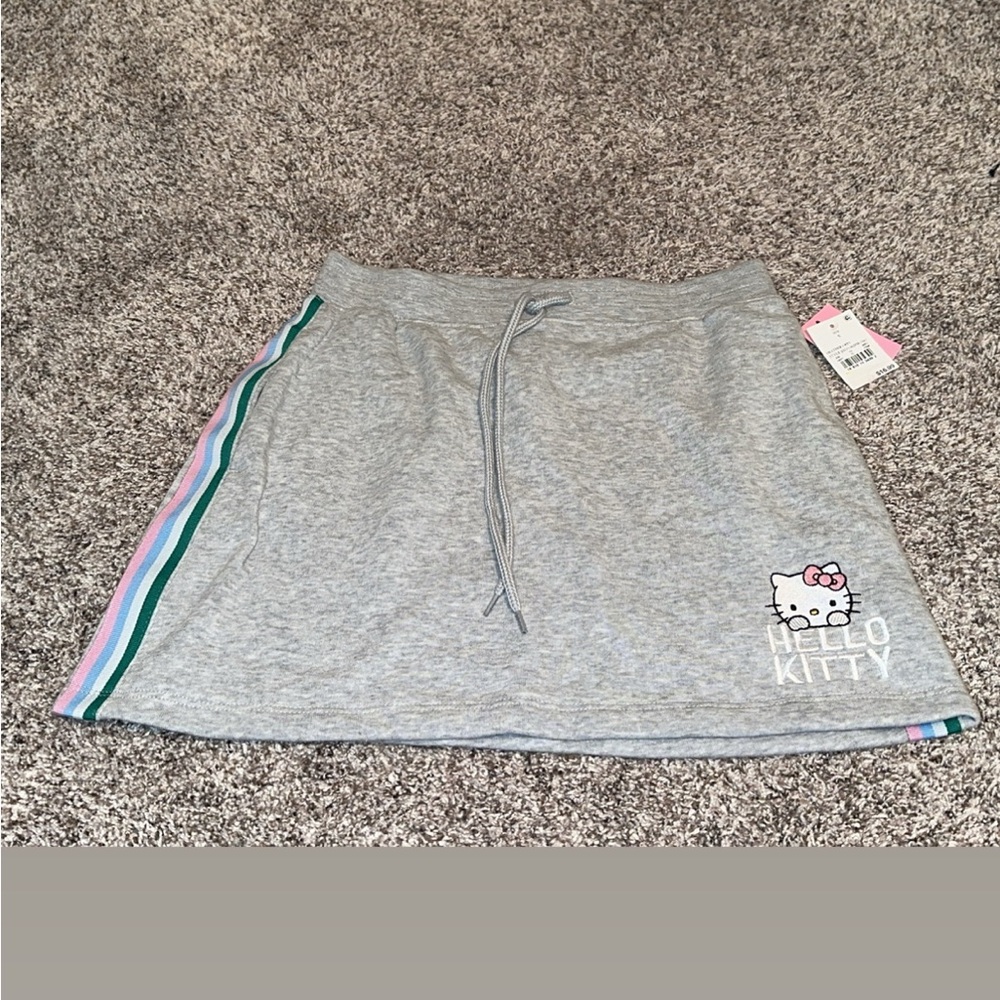 Hello Kitty Gray A-line Mini Skirt Casual